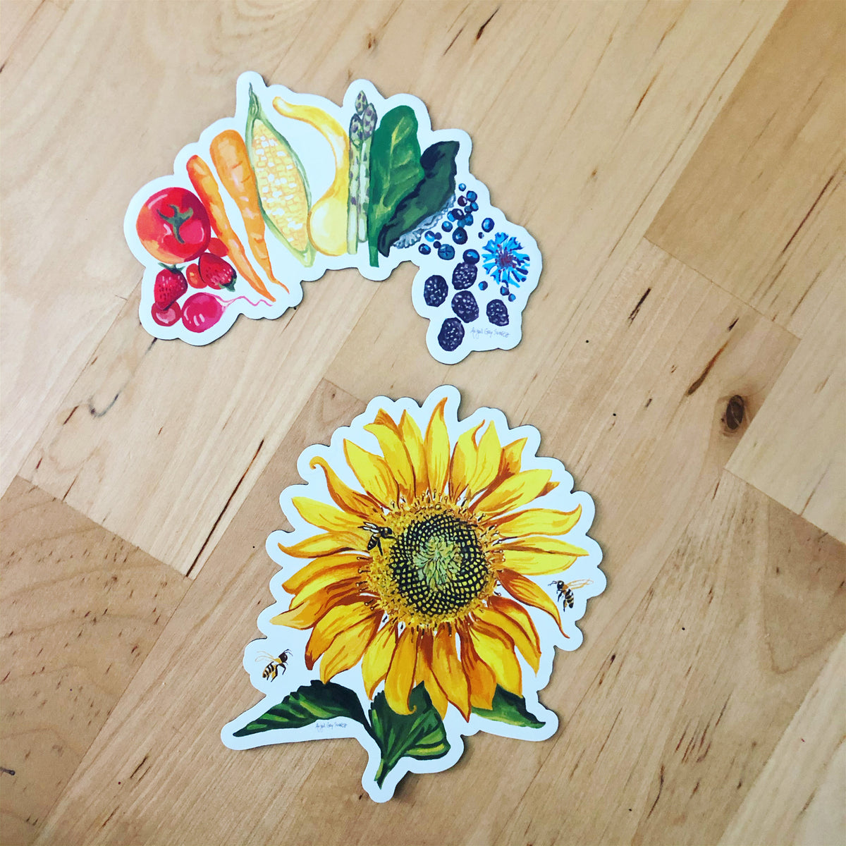Pollinator Parade, sunflower, floral MAGNET - Stickers &amp; Magnets