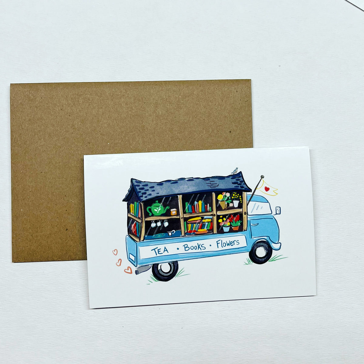 Bookmobile Greeting card 4x6 --Greeting Card