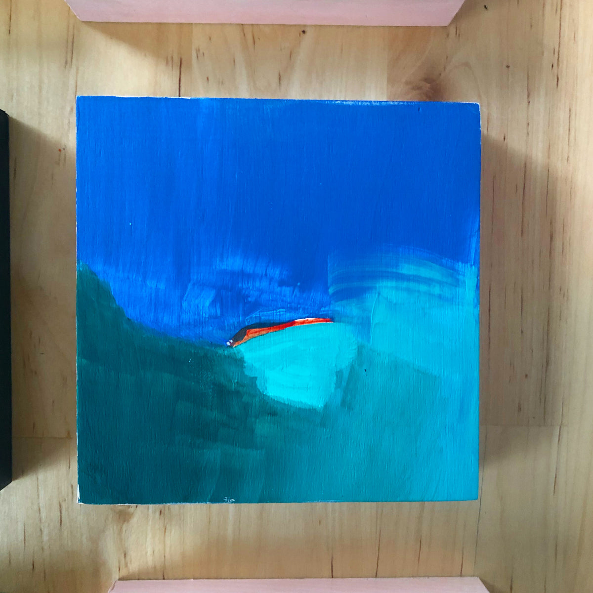 Horizon, abstract acrylic painting --Original Painting