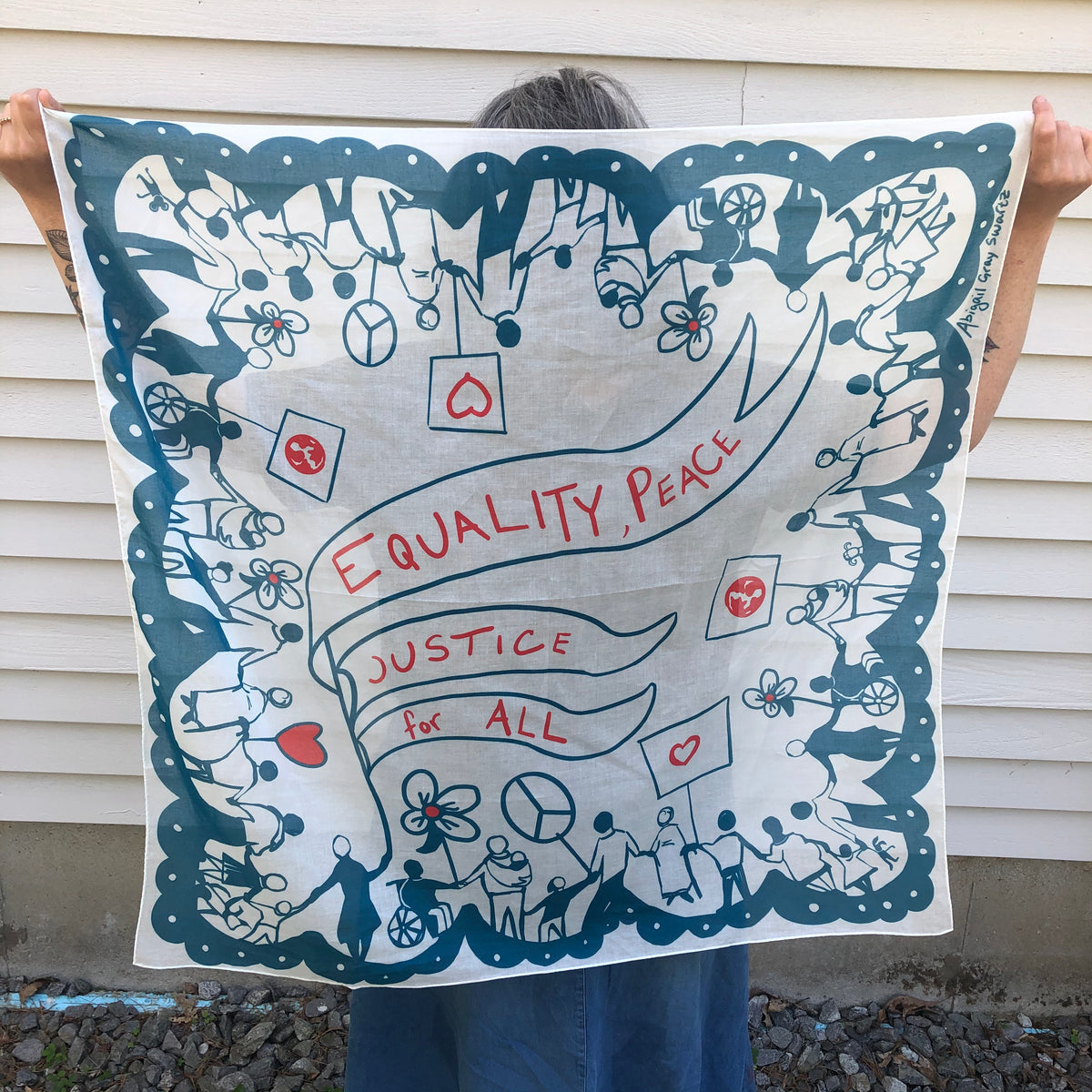 Equality for all! large square cotton Scarf || Scarves