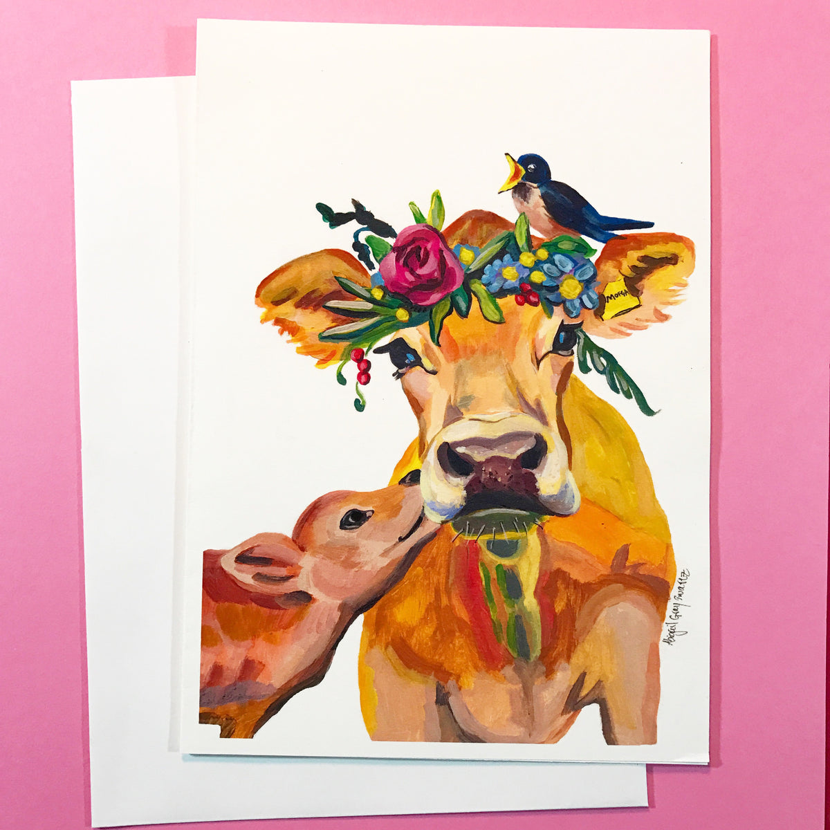 Mamma Cow--Greeting Card