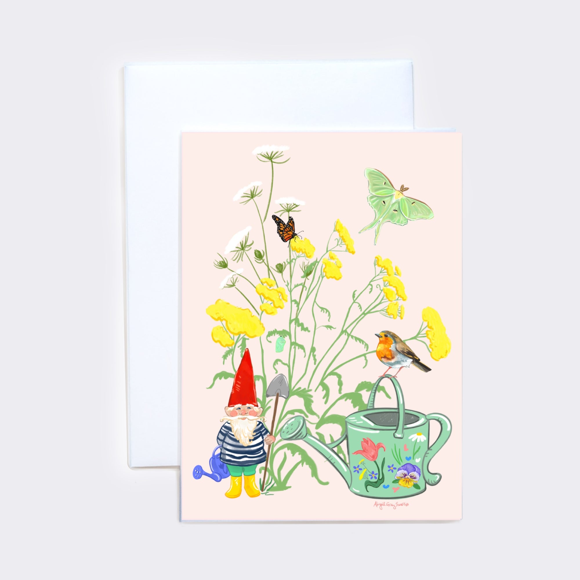 New "Garden Gnome and friends"- greeting card