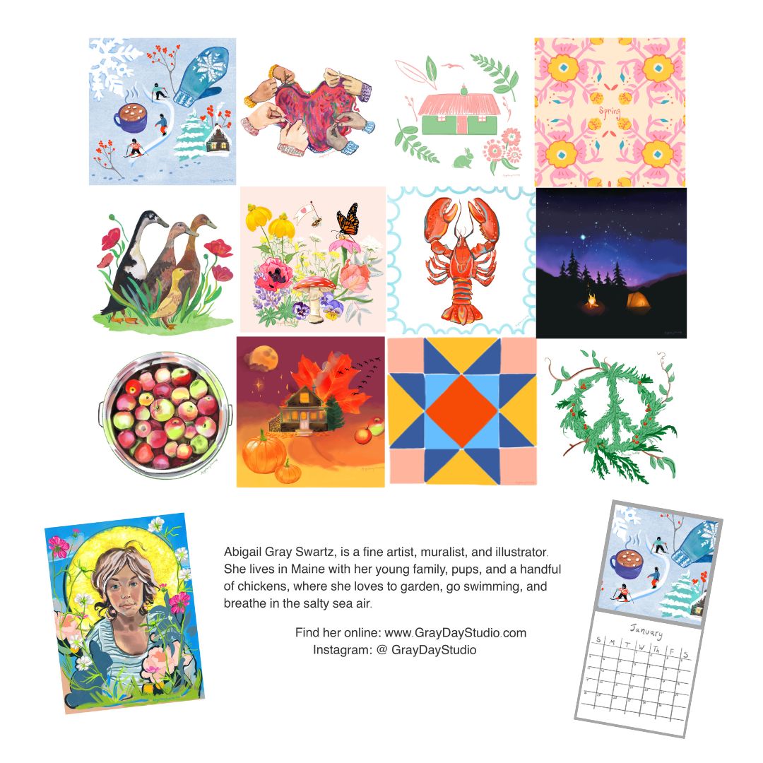 Through the Seasons, 2025 Wall calendar || by Abigail Gray Swartz - GrayDayStudio through-the-seasons-2025-wall-calendar-by-abigail-gray-swartz-graydaystudio