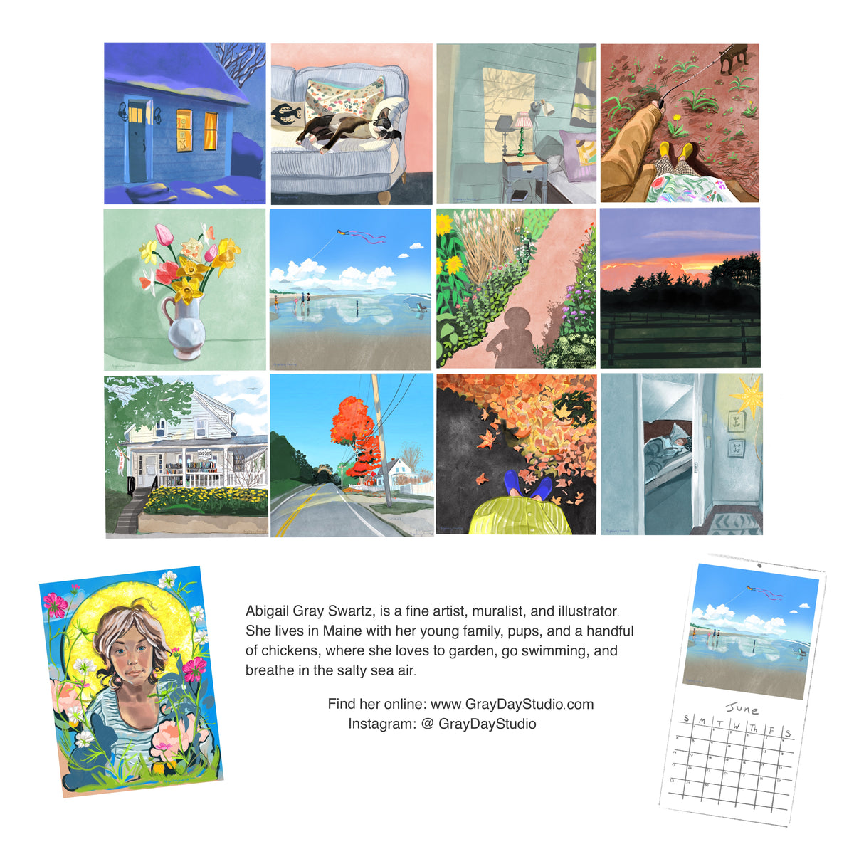 Little Glimpses, 2026 Wall calendar  || by Abigail Gray Swartz
