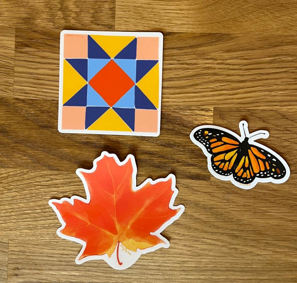 Monarch Butterfly STICKER, waterbottle, laptop decoration- Stickers &amp; Magnets