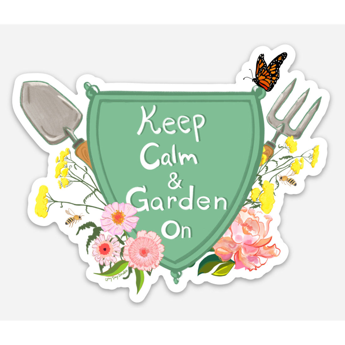Keep Calm and Garden On, Gardening Magnet- Stickers &amp; Magnets
