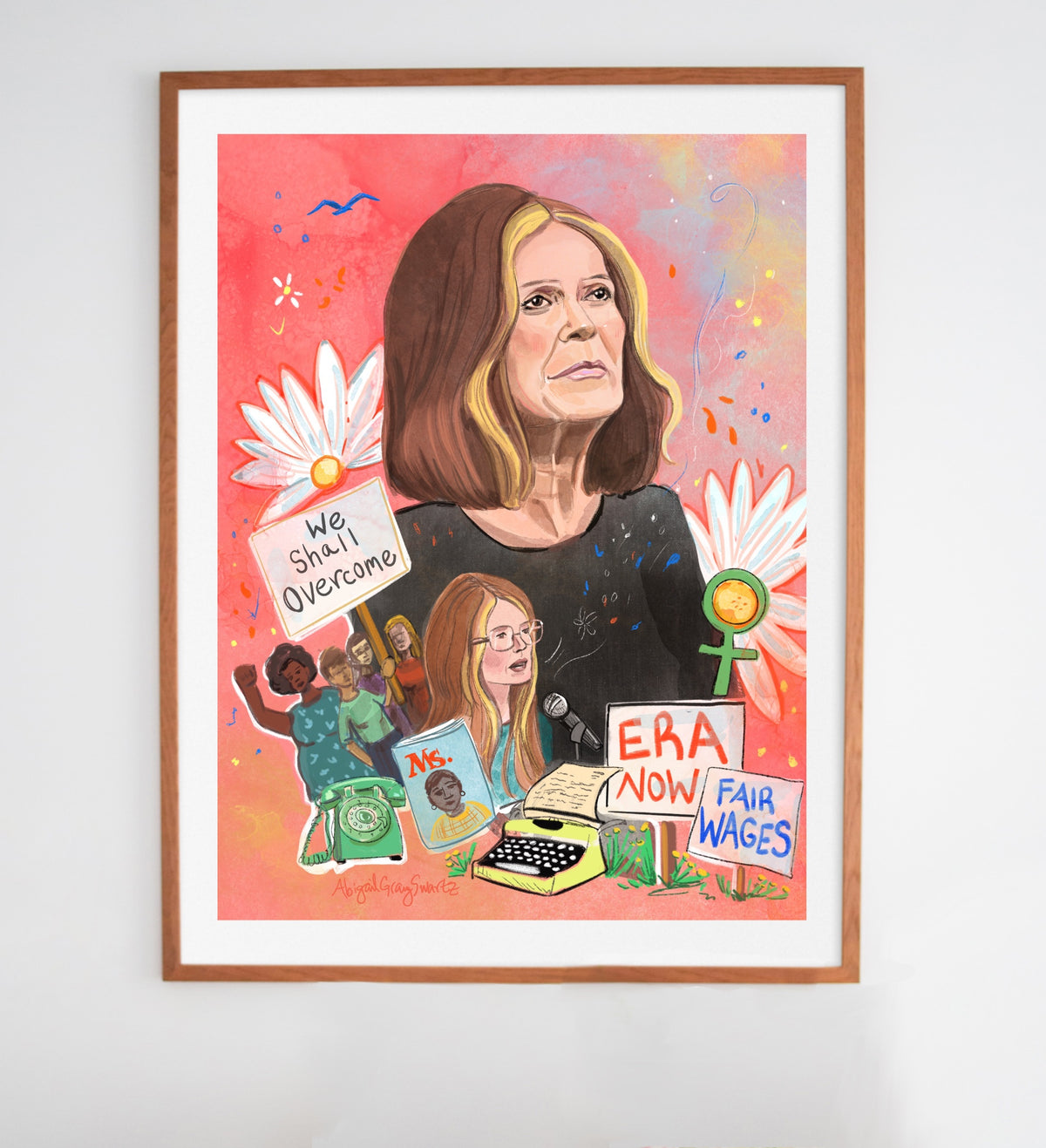 Gloria Steinem, Tribute Portrait, Planned Parenthood Fundraiser--Print