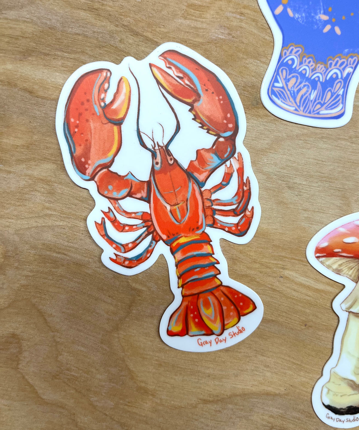 Lobster STICKER, waterbottle, laptop decoration- Stickers &amp; Magnets