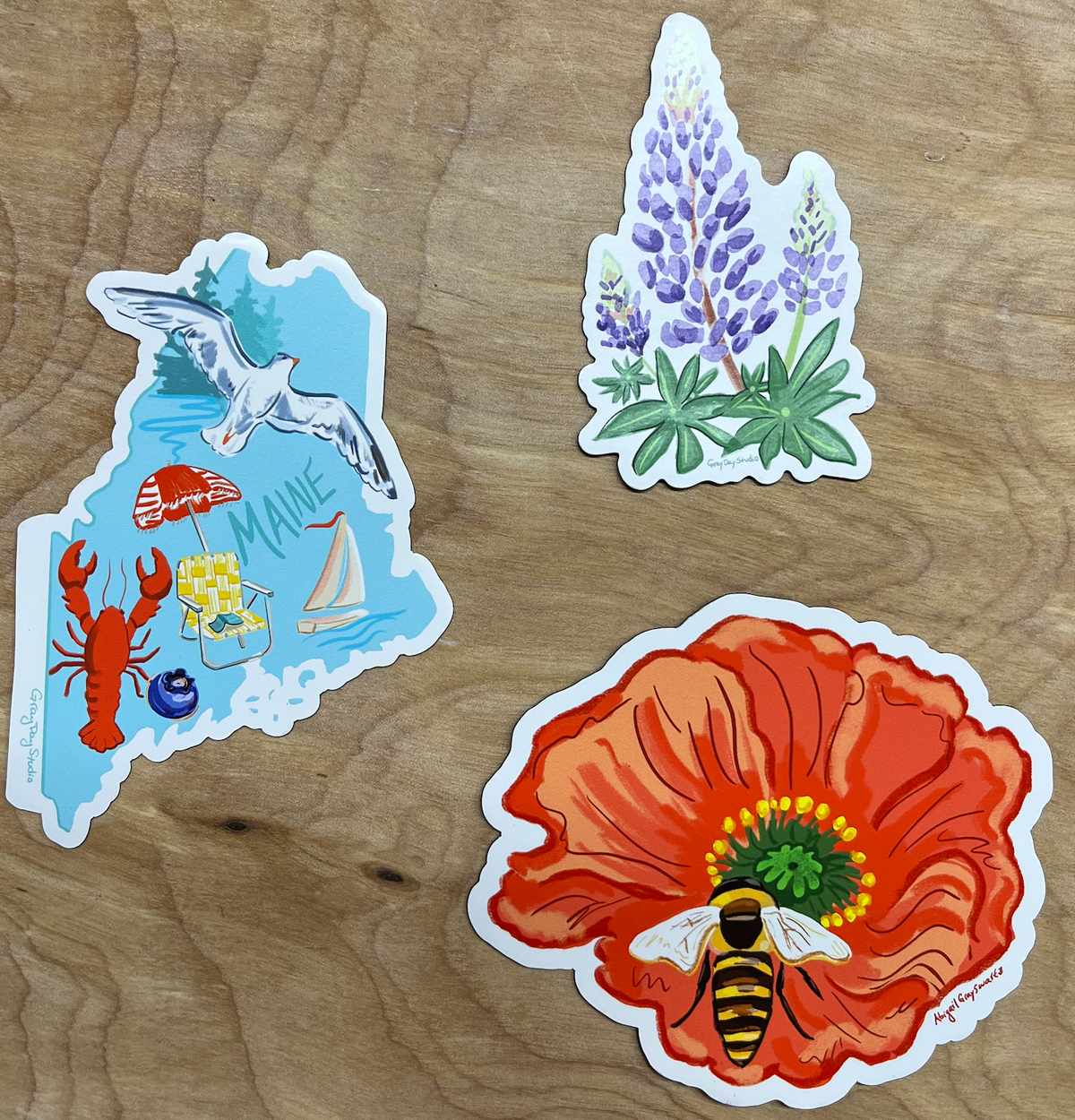 Poppy and Bee Magnet - MAGNET stickers &amp; magnets