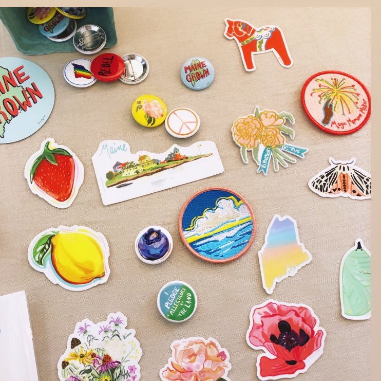 Create your own set of three stickers and save, Stickers &amp; Magnets