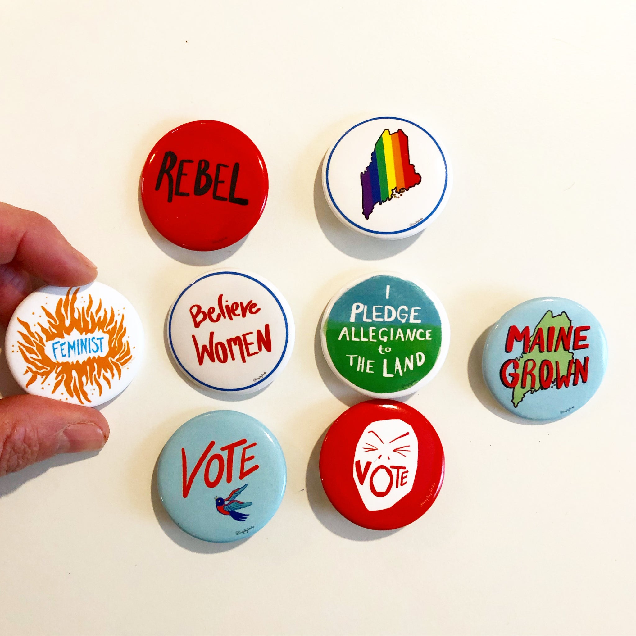 Scream Vote pin, political activist Swag, pin- Pins - GrayDayStudio