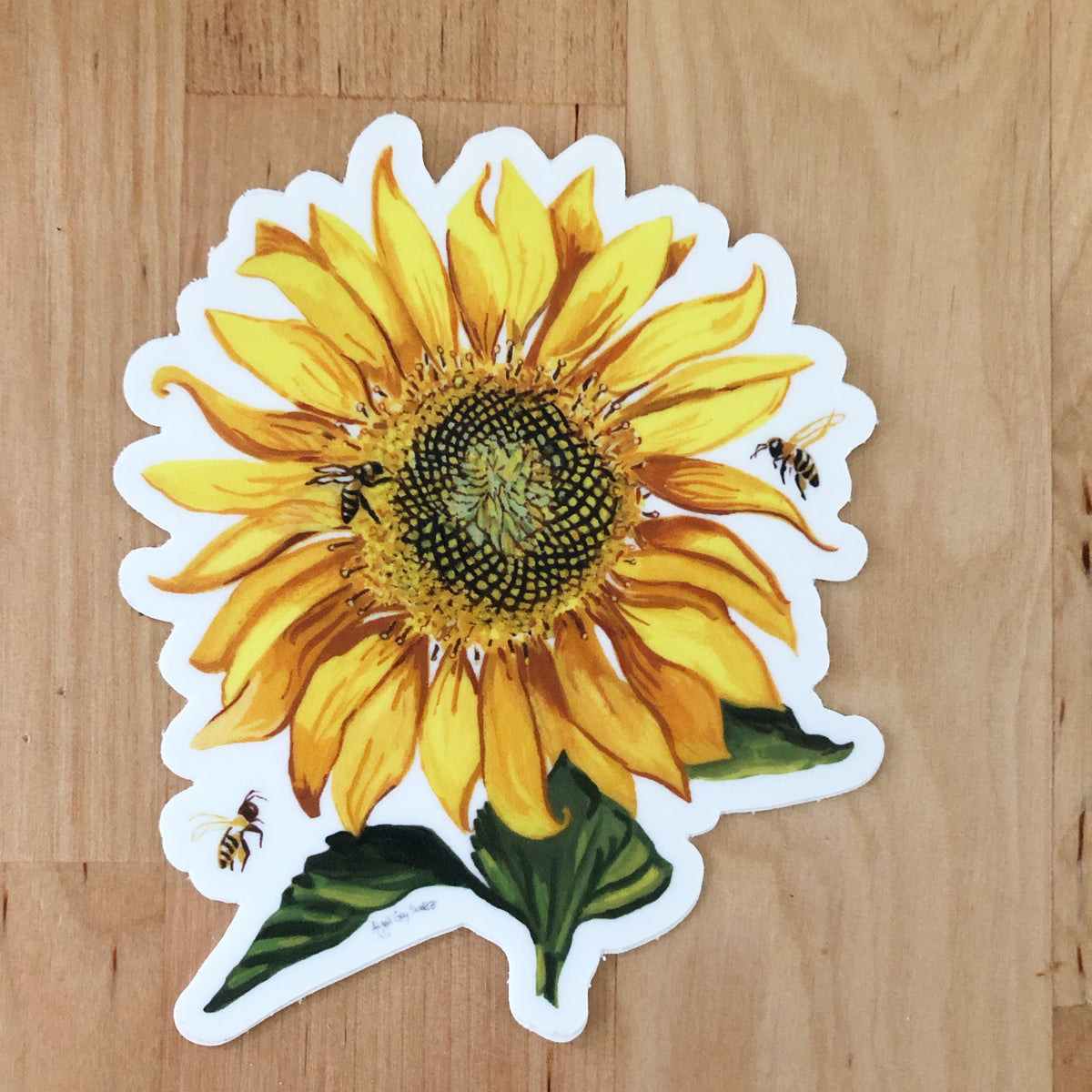 Pollinator Parade, sunflower, floral STICKER - Stickers &amp; Magnets
