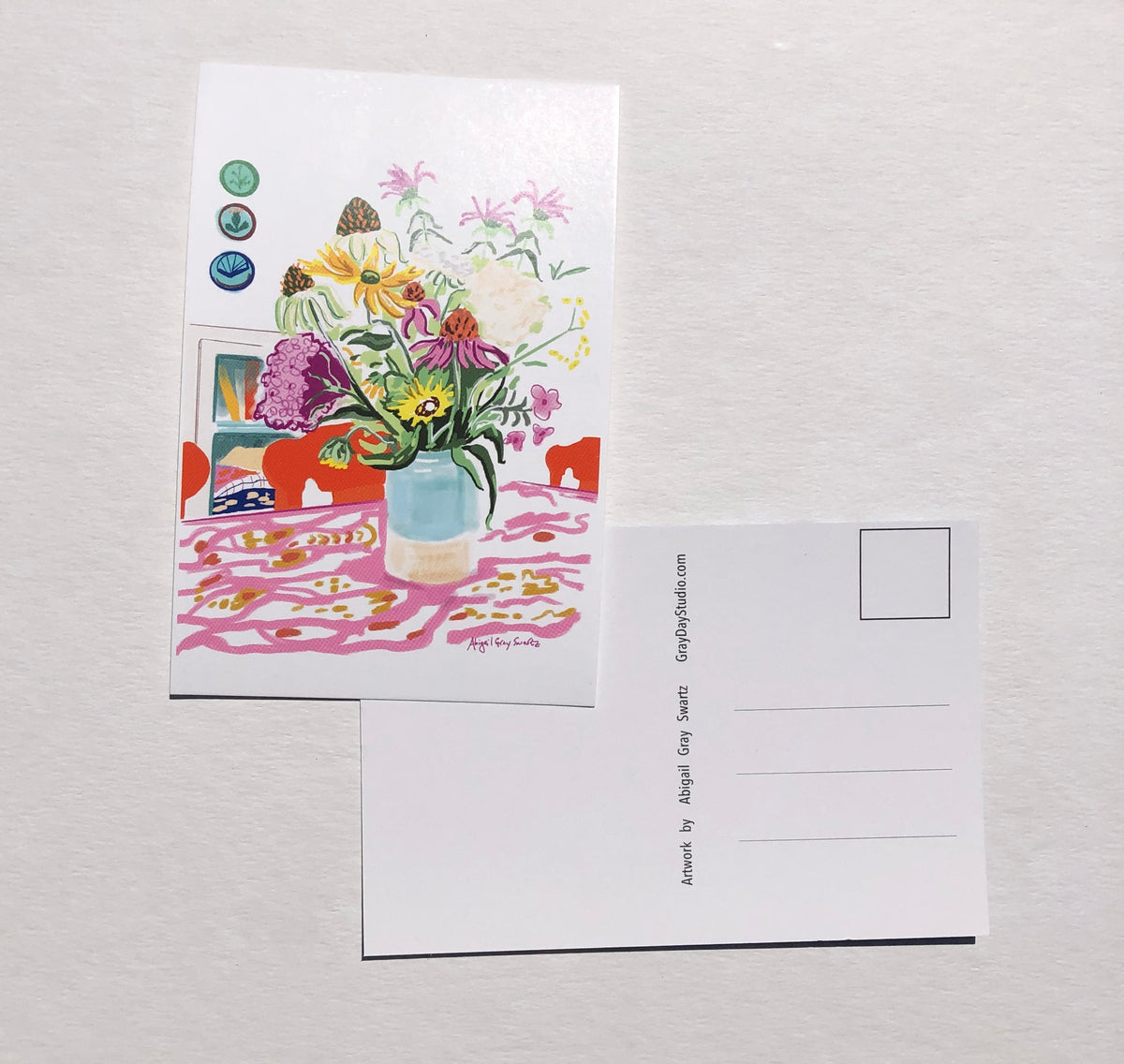 Floral postcard --Greeting Card