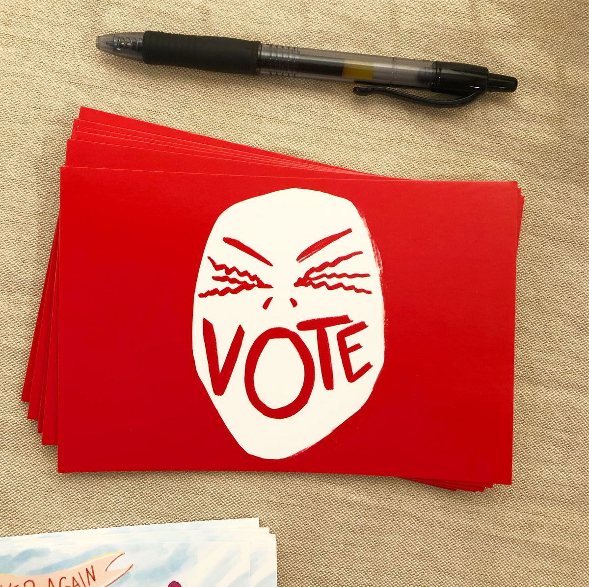 Postcard writing party package! political postcards, write your representatives--Greeting Card