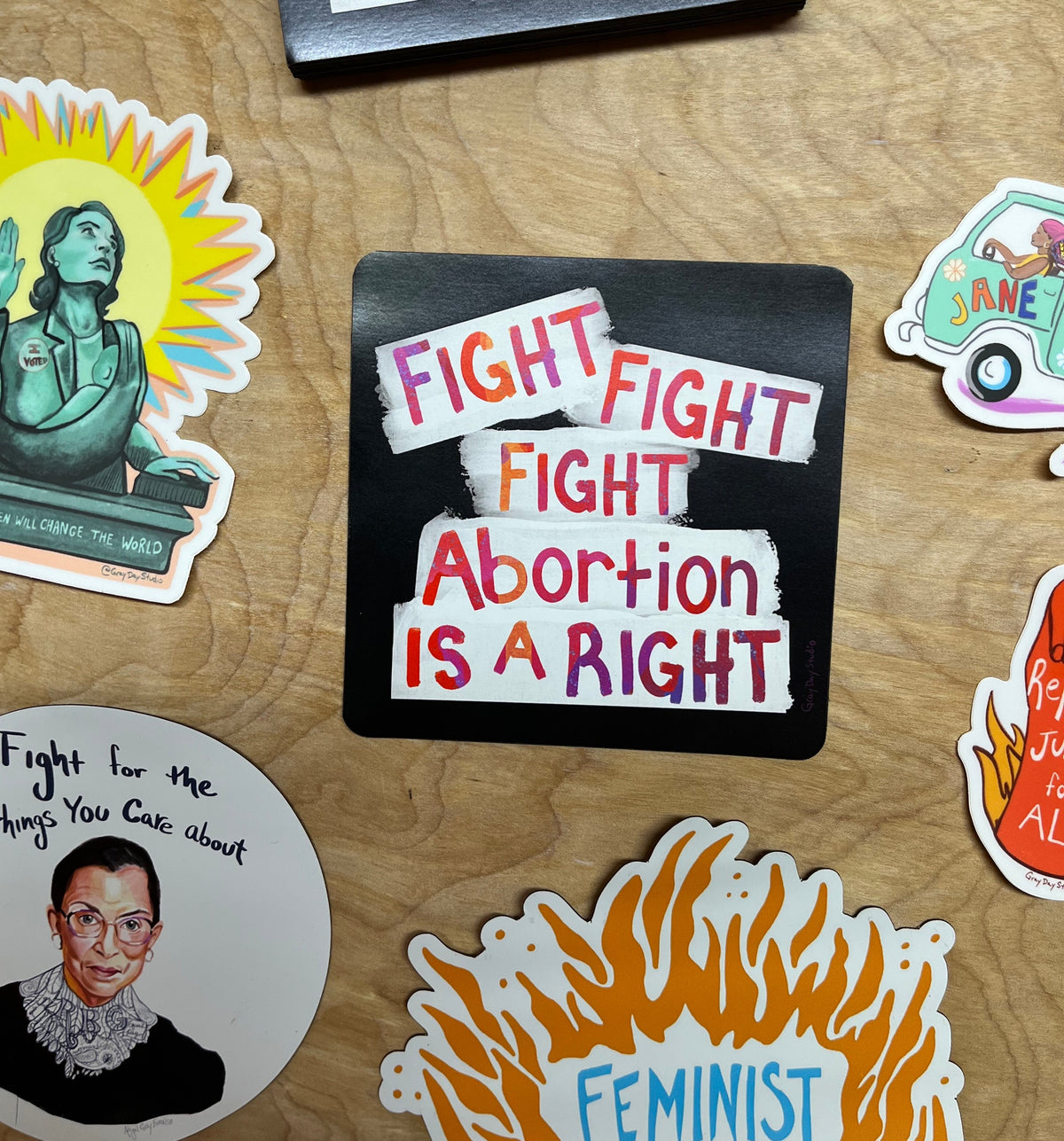 Abortion is a right STICKER, social justice Sticker stickers &amp; magnets