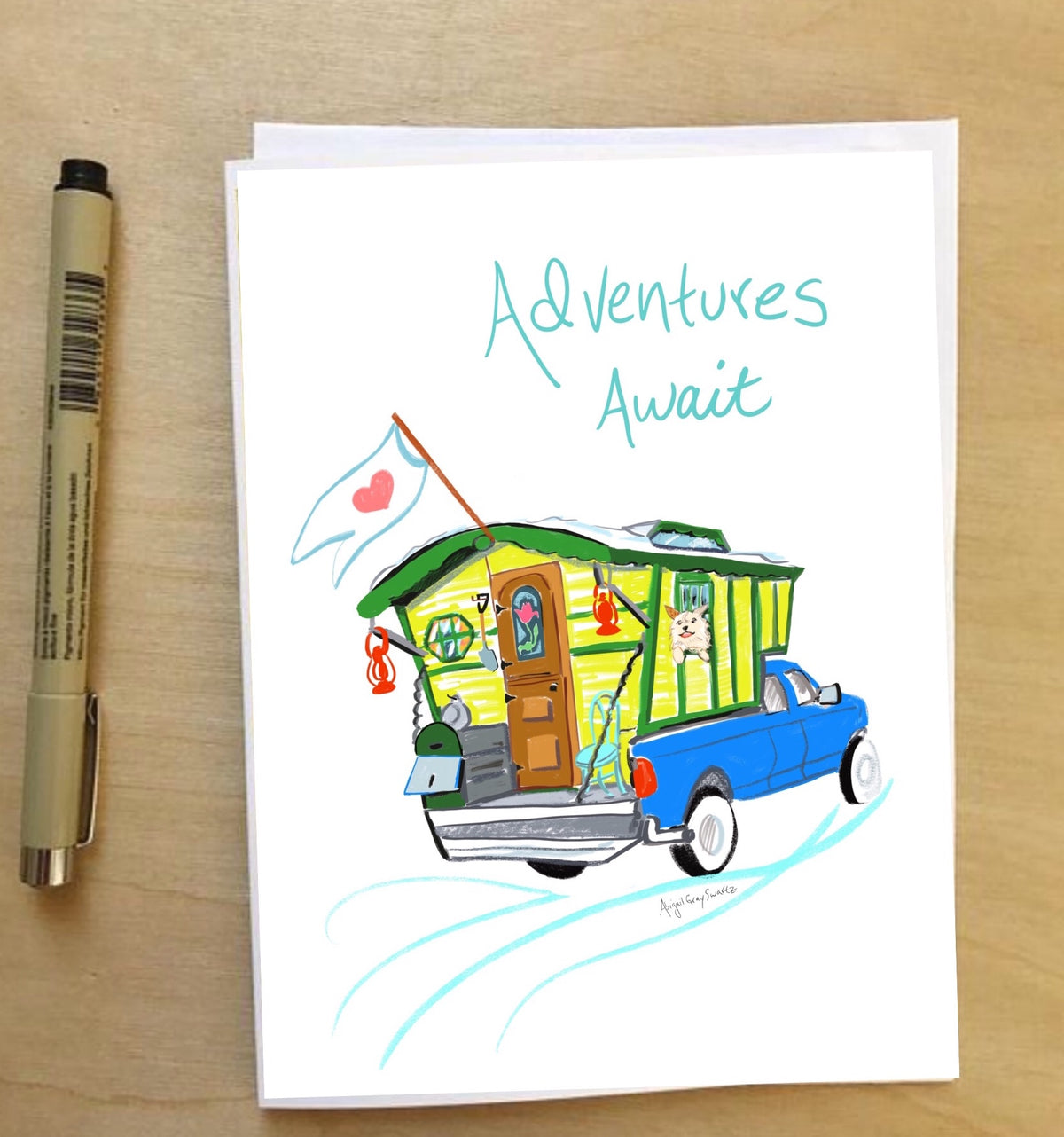 Adventures Await--Greeting Card