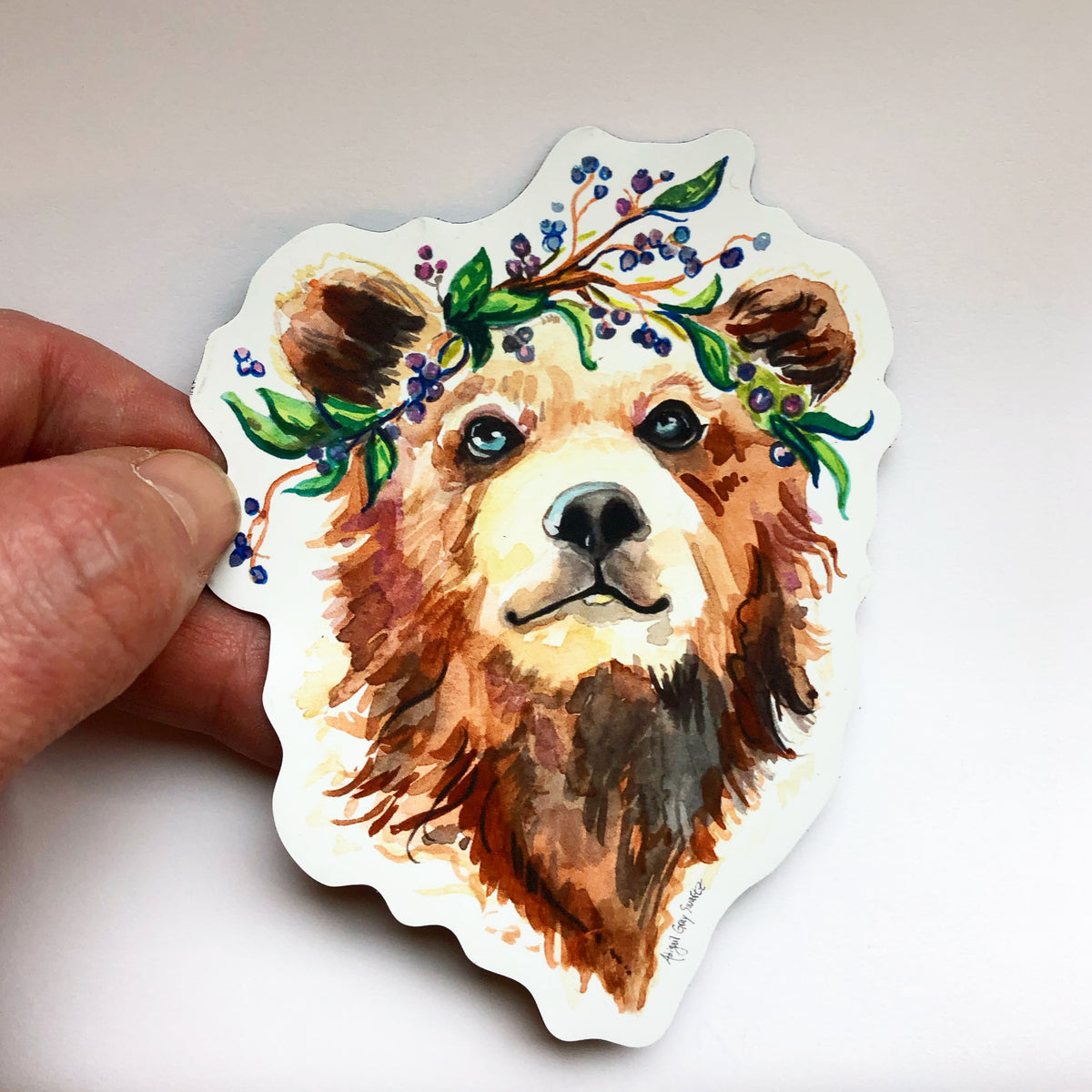 Bear in Blueberries Magnet- Stickers &amp; Magnets