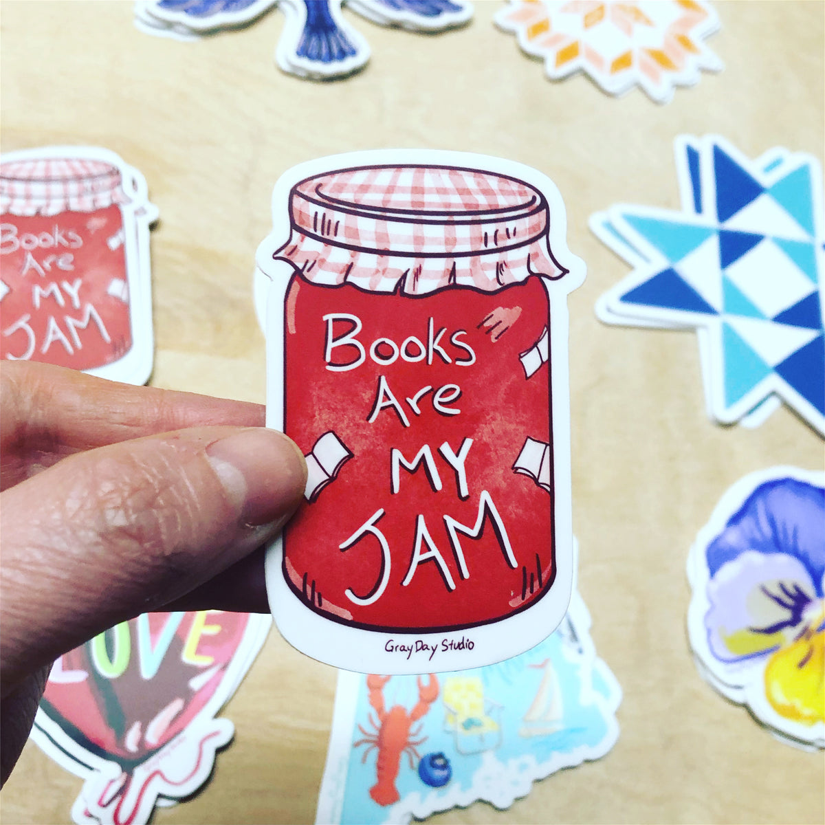 Books Are my Jam sticker, book lovers sticker- Stickers &amp; Magnets