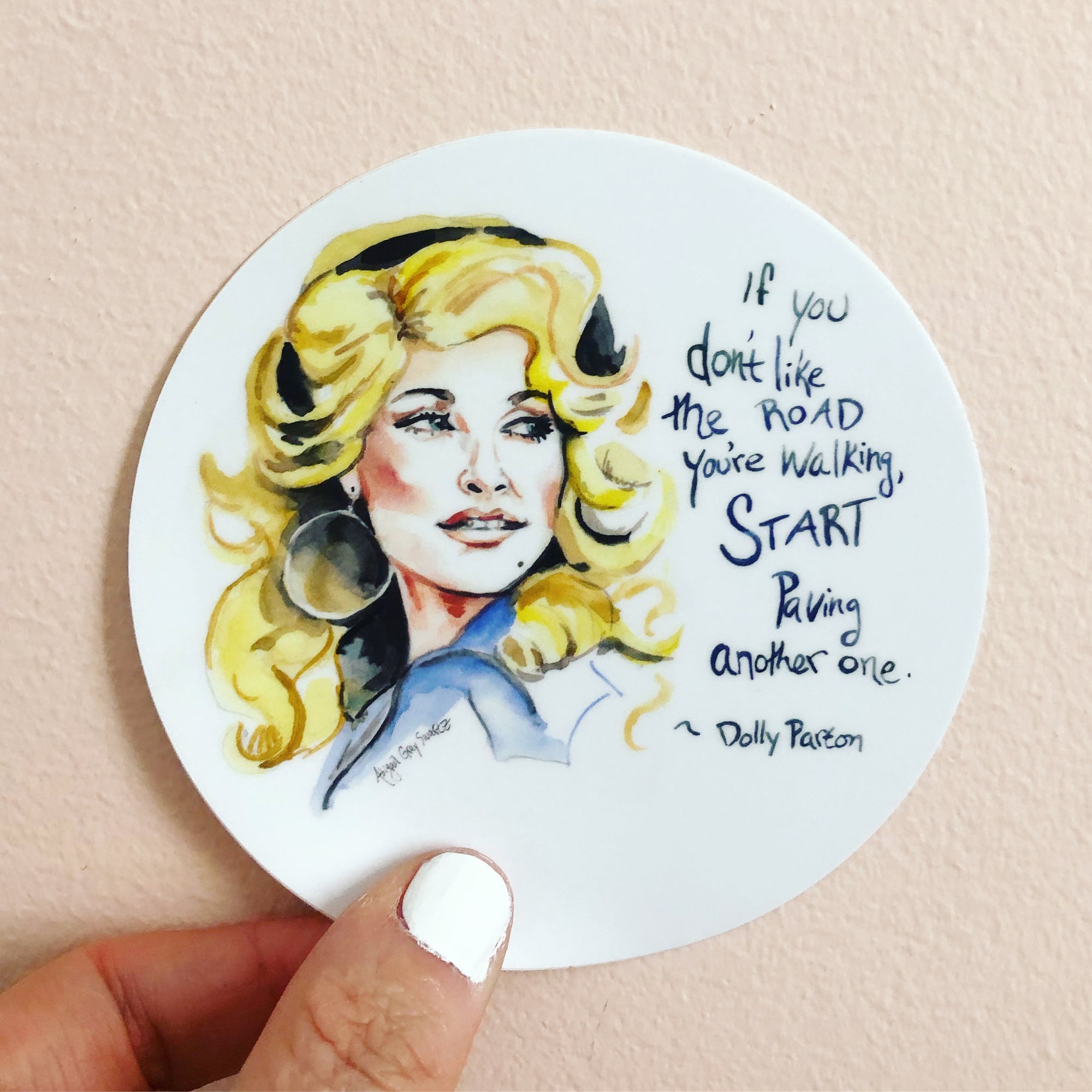 Dolly Parton Magnet portrait and inspiring quote magnet