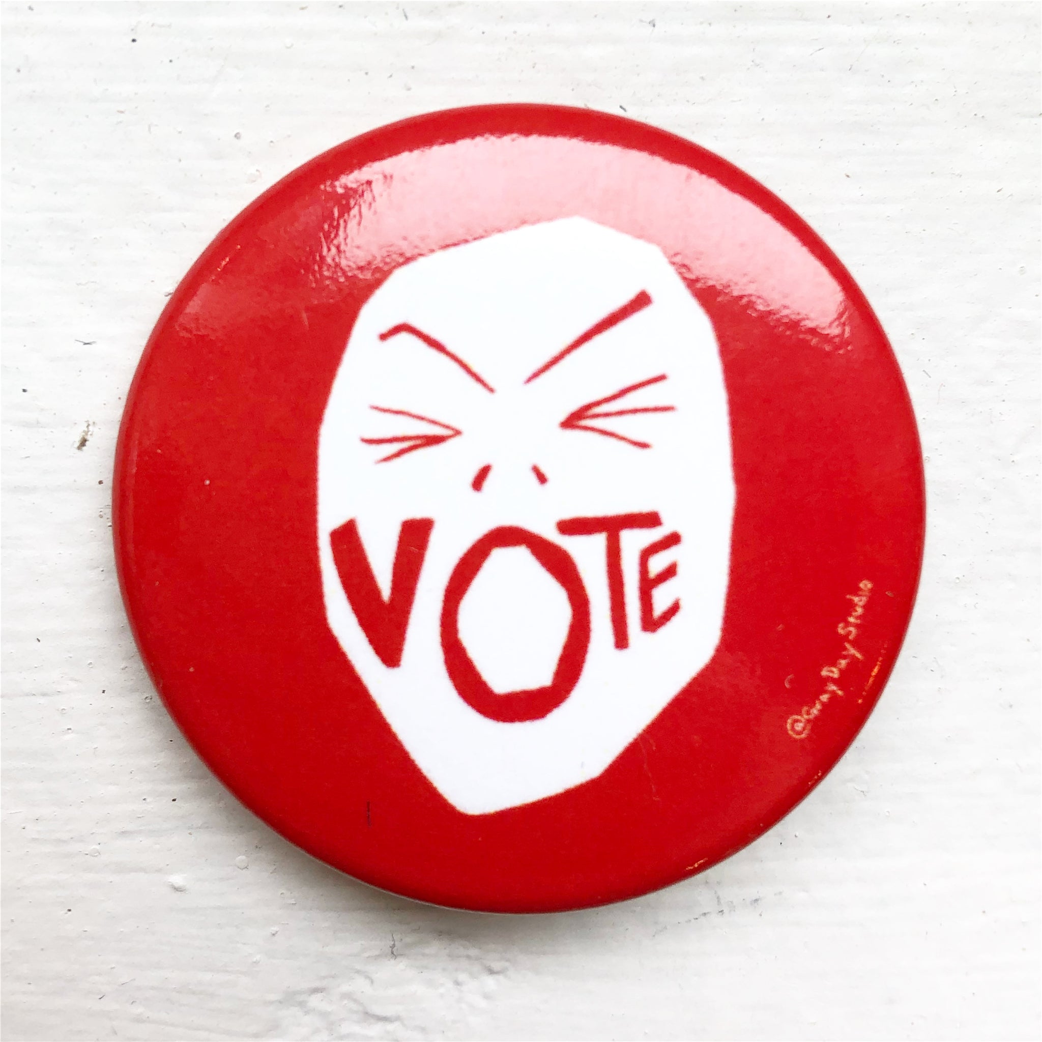 Scream Vote pin, political activist Swag, pin- Pins - GrayDayStudio