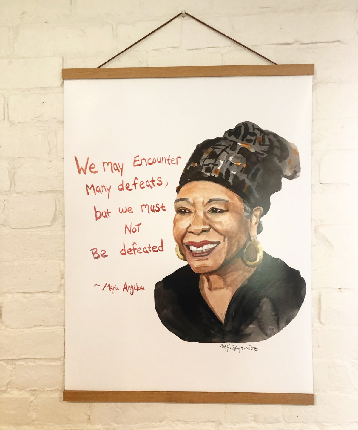 Maya Angelou, inspiring quote, large poster--Print