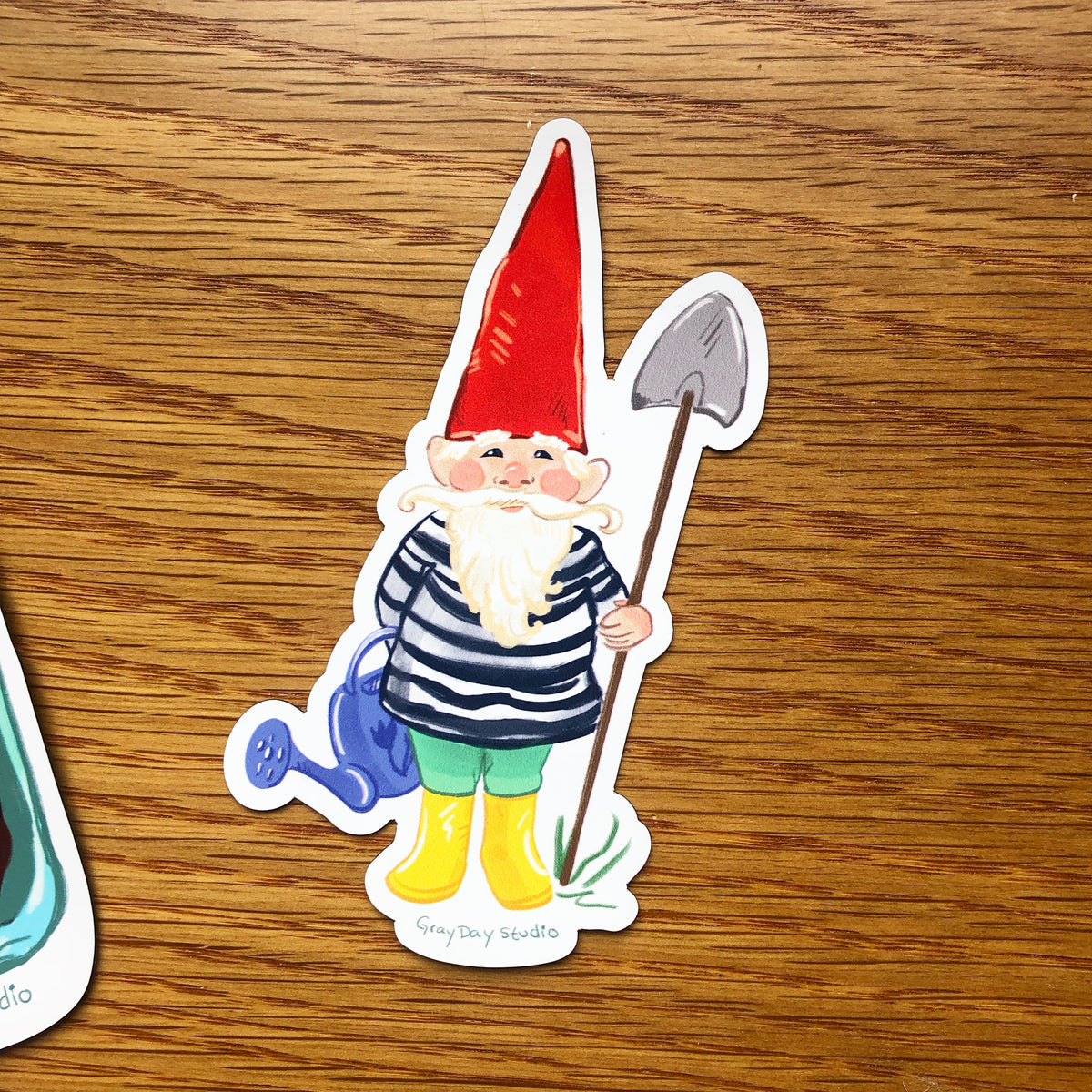 garden gnome magnet by Gray Day Studio