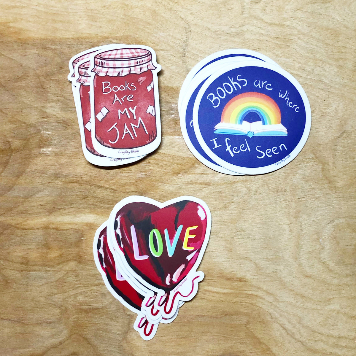 Book Rainbow Sticker, Pride &amp; Inclusion, book lovers sticker- Stickers &amp; Magnets
