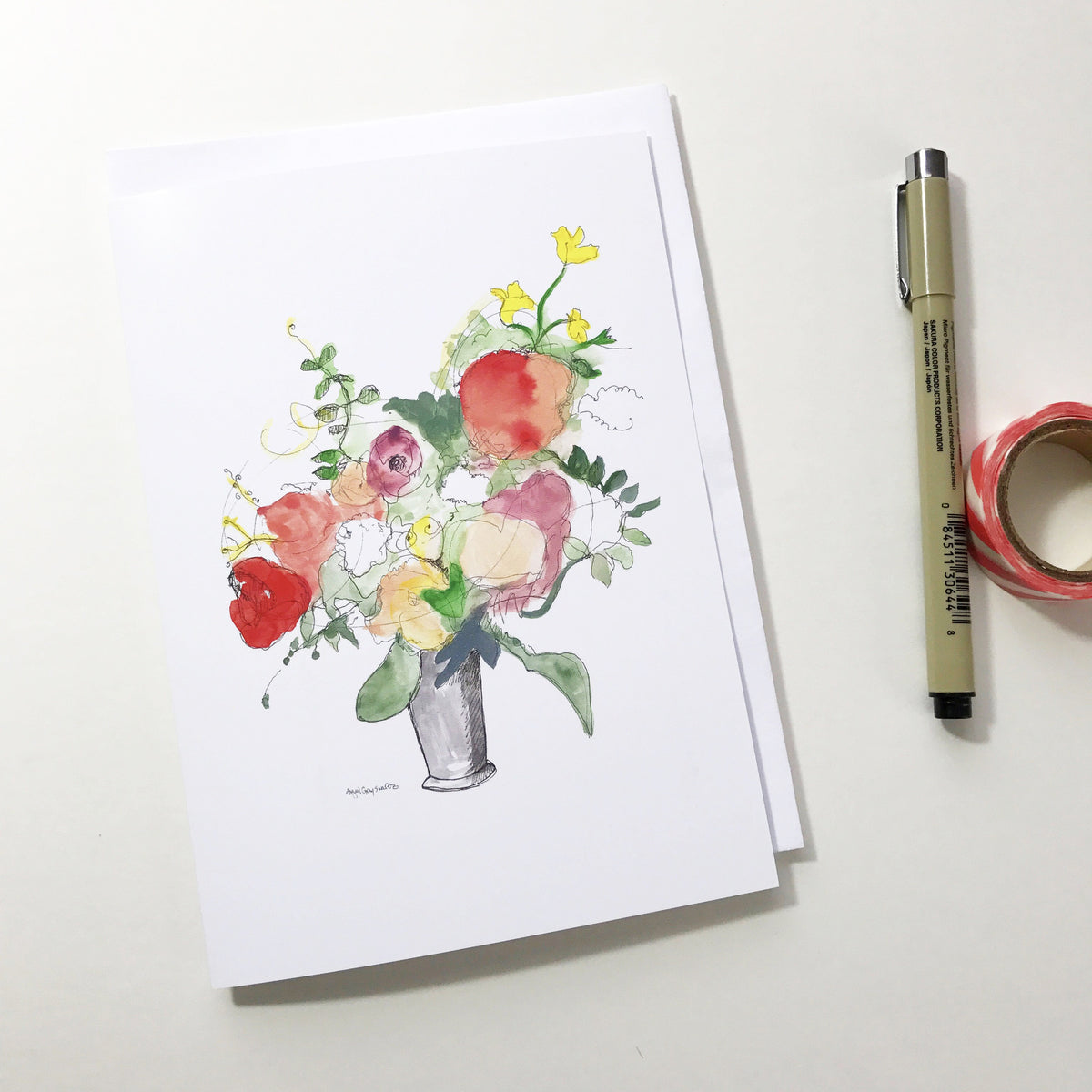 Spring Bouquet, 5x7 greeting card