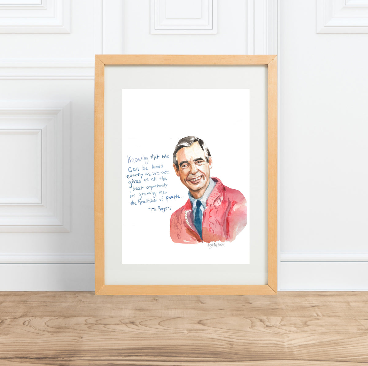 Mr. Rogers Portrait and inspirational quote--Print