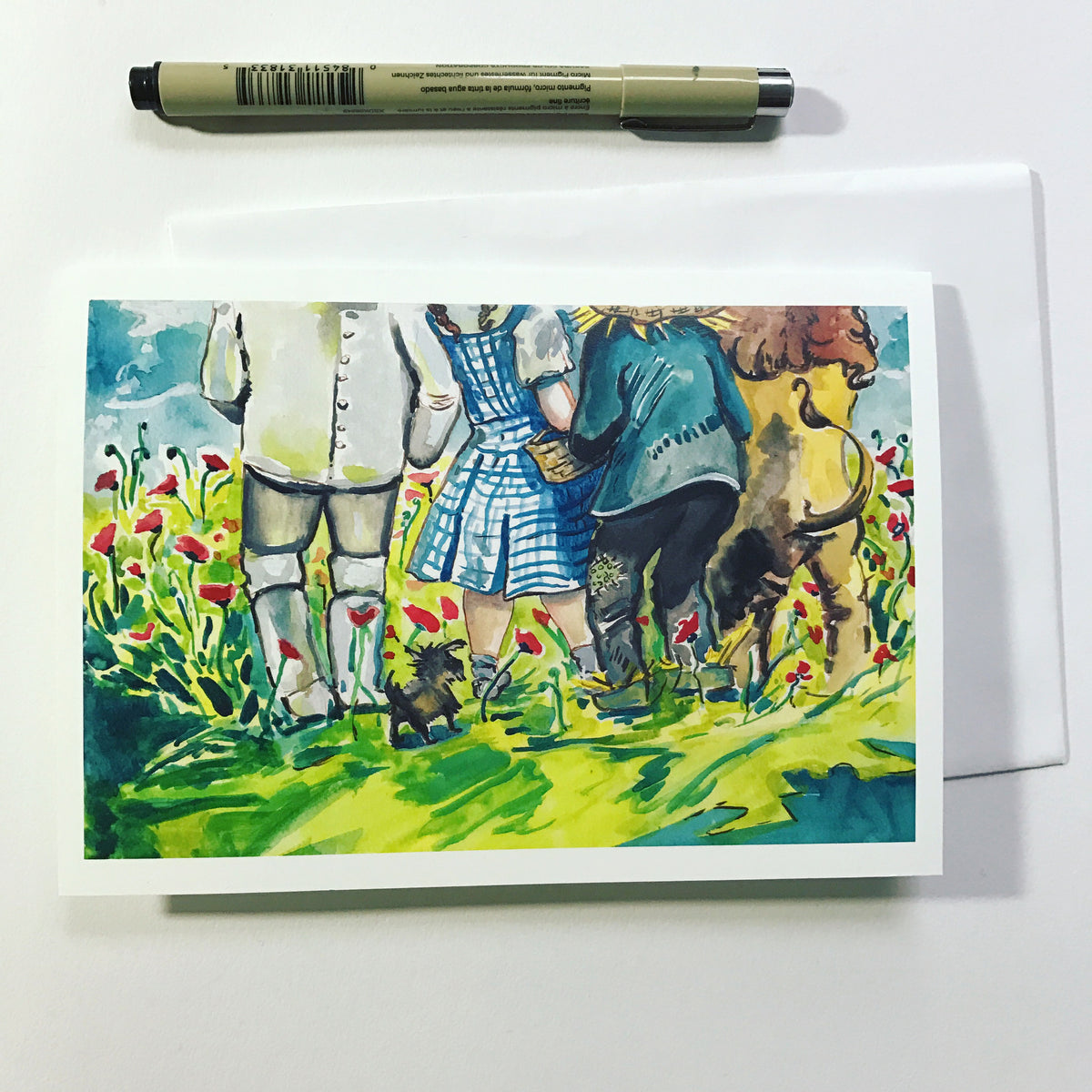 Wizard of Oz, Poppy Fields, greeting card