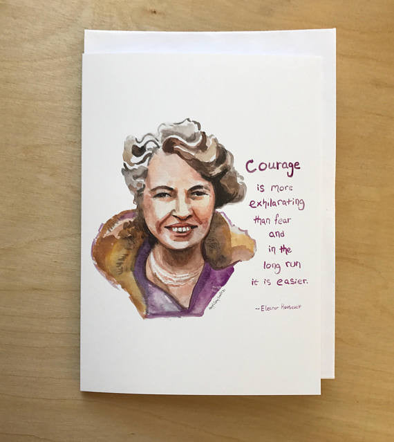Eleanor Roosevelt Portrait--Greeting Card