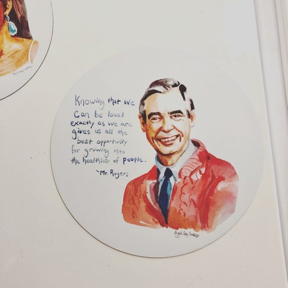 Mr Rogers, MAGNET, inspiring quote. Wont You by my Neighbor- Stickers &amp; Magnets