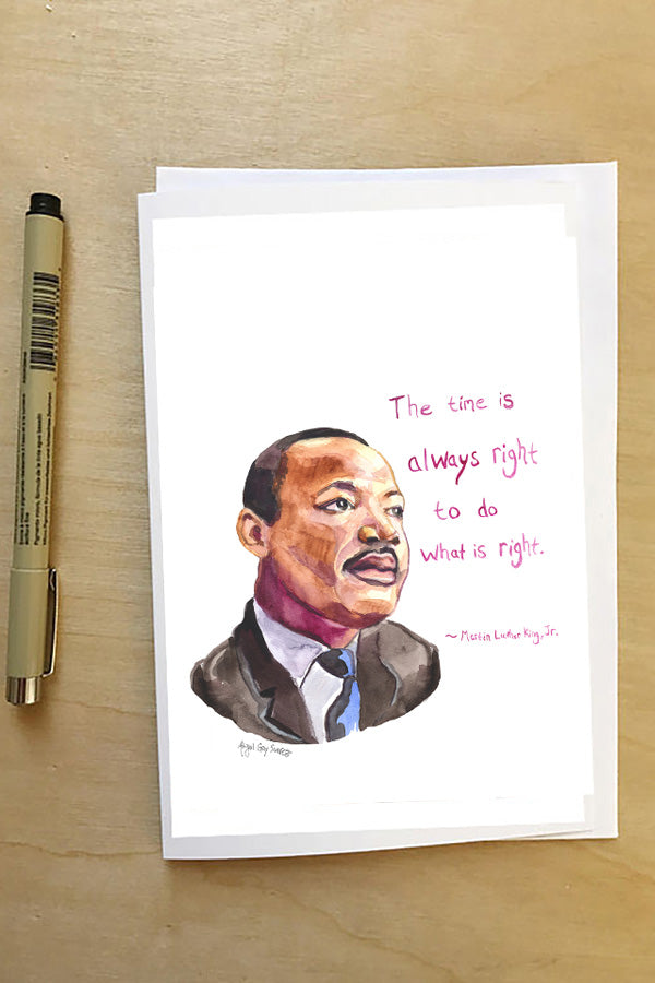 Martin Luther King Jr, quoted Portrait, greeting card, MLK--Greeting Card